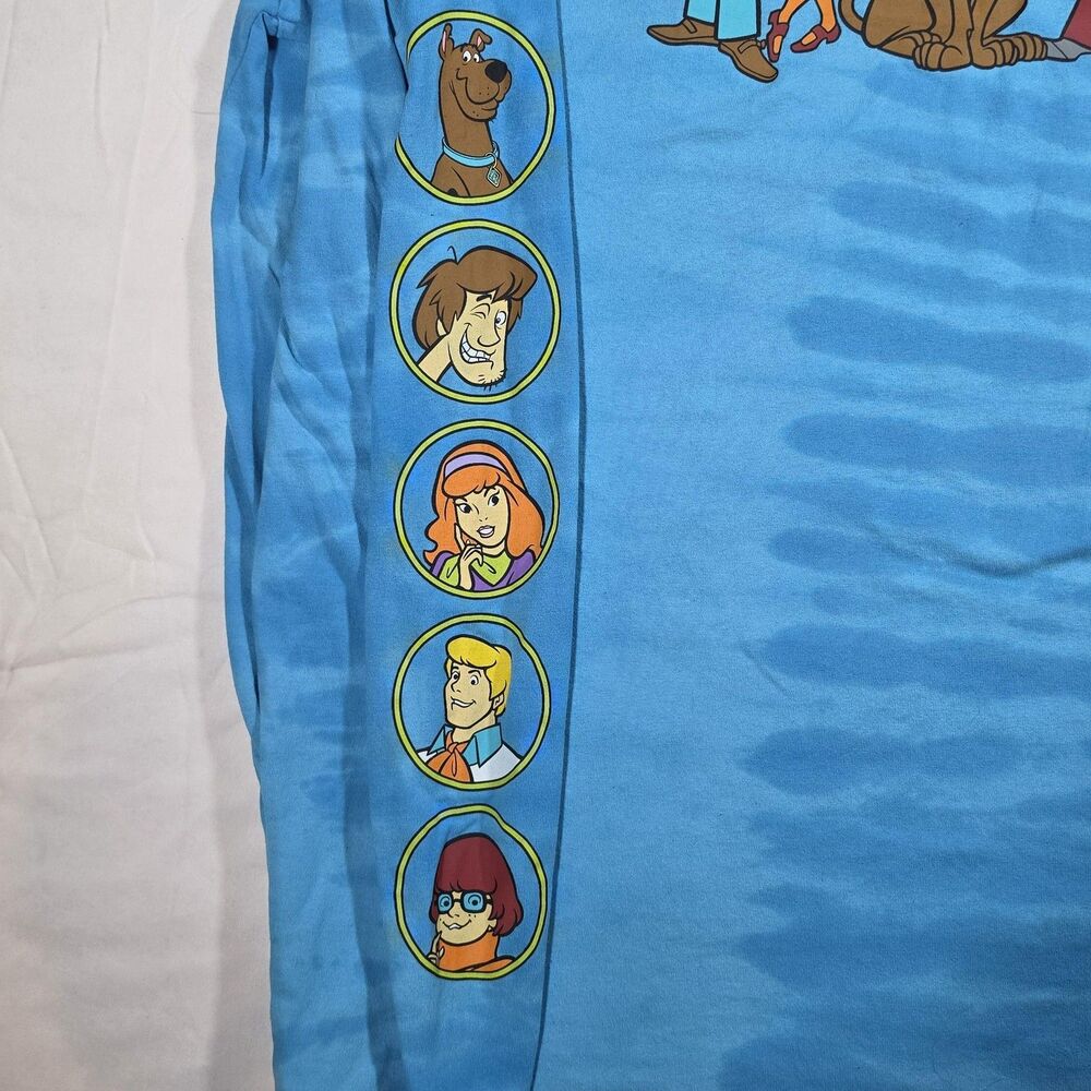 Scooby-Doo Mystery Machine Shirt Mens XL Blue Long Sleeve Graphic Tee Freeze - Picture 10 of 11